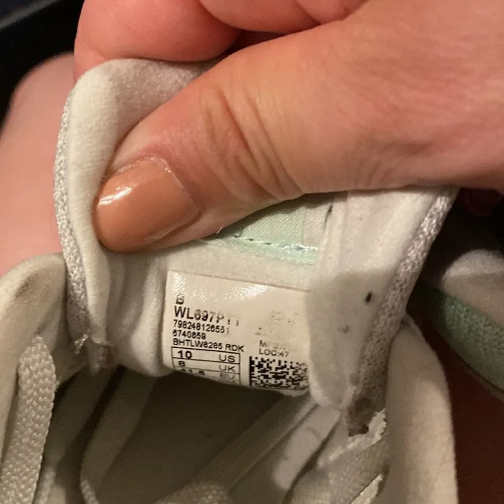 Used New Balance Womens 697 WL697PTT Mint Green Shoe - Picture 7 of 7